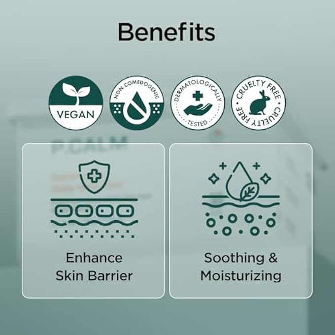 P.CALM BARRIER CYCLE DAILY SHEET MASK PACK 30 DAYS | KOREAN NON COMEDOGENIC DAILY MOISTURIZING TREATMENT SHEET MASK FOR SENSITIVE SKIN | VEGAN CRUELTY FREE - Image 2